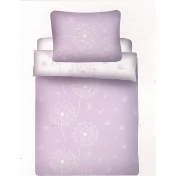 Povlečení LUXUSNÍ KREPOVÉ POVLEČENÍ 140x200/70x90 - PAMPELIŠKY LILA