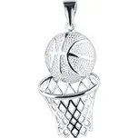 Stříbrný přívěsek Basketbalový míč a síť 64024 Evolution Group