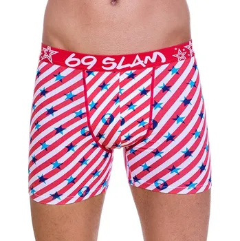 Boxerky Pánské Boxerky 69SLAM Fit Bamboo Logo & Lines (MPBLLS-BB) S MPBLLS-BB Možnost vrácení zboží ZDARMA do 120 dnů!