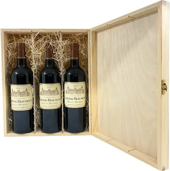 Víno Dárkový box 3 ročníků Chateau Beaumont Haut Medoc