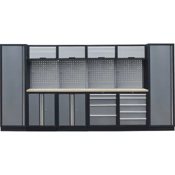 Dílenský regál Kvalitní PROFI dílenský nábytek 3920 x 495 x 2000 mm - TGS1300AA9 Grey