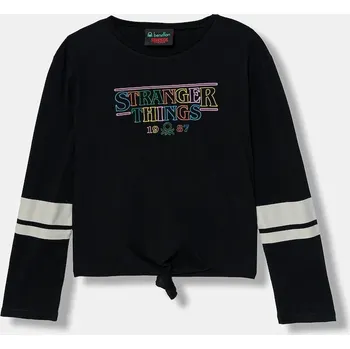 Chlapecké tričko Dětské bavlněné tričko s dlouhým rukávem United Colors of Benetton 36UVC10R1.G.Seasonal černá 99X, vel. 122