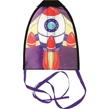 Létající drak ANDĚL Drak na gumičce 20 x 25 cm + ocásky