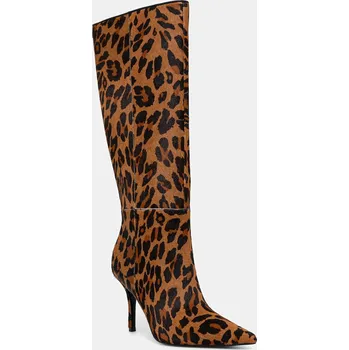 Dámské kozačky Kožené kozačky Guess GRESSAY FLFGSS.LEA11.LEOPA hnědá 88X, EUR 37