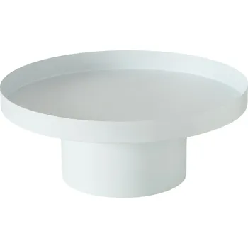 Boltze Kovový podnos na noze SAMONA, Ø 25 cm, bílý