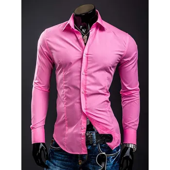 Pánská košile Korálová pánská elegantní košile s dlouhým rukávem Bolf 1703A - XL