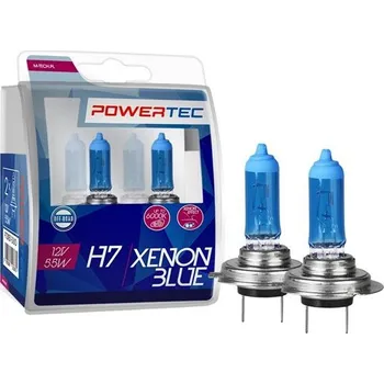 Autožárovka Sada Powertec Xenon Blue H7 12V DUO PTZXB7-DUO, 51367