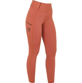 Jezdecké kalhoty EQUESTRO Legíny jezdecké Summer Equestro, s gripem, dámské, redwood L