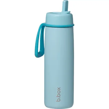 Kojenecká láhev Nerezová termolahev pro děti i dospělé s brčkem 690 ml b.box – lagoon