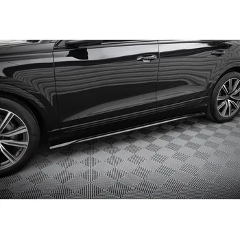 PC tuning Maxton Design difuzory pod boční prahy ver.2 pro Audi Q8 Mk 1, Mk 1 FL, černý lesklý plast ABS, S-Line