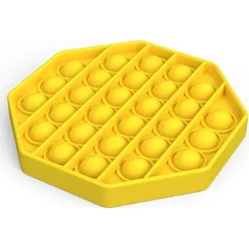 POP IT Pop it Antistresová hračka - osmihran žlutý