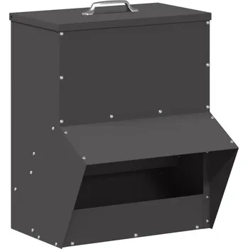 Krmítko pro ptáka Krmítko pro slepice Černé 20 x 25 x 35 cm Ocel válcovaná za studena