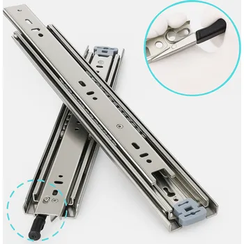 Nábytkové kování Interex Ložiskový výsuv se zajištěním HEAVY 53 mm - vysoce zatěžovaný - nosnost 100 kg 500 mm