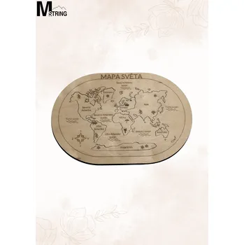 Dřevěná mapa světa – vzdělávací skládačka - 20 x 28 cm
