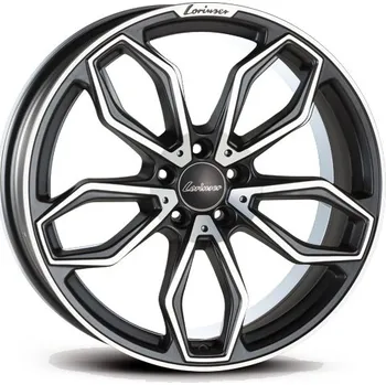 Alu kolo 9,0x20 5/112 ET44 Lorinser RS11C; černé s lešt.čelní plochou, kulová R14, průměr 82mm