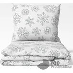 Bavlněné povlečení WINTER COLLECTION 140x200+70x90 Jemné vločky