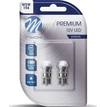 Autožárovka 2x Dioda LED L106 - W5W 1xSMD3030 bílá, LB106W, 53561