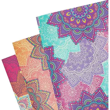 Dárková taška Dárkový balící papír s mandalami 3 archy, rozměr 50 * 90 cm, v pevné kartonové tubě