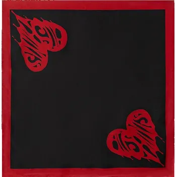 Šátek Hedvábný šátek AllSaints dámský, černá barva, 29ASWC531515 99X, vel. ONE SIZE