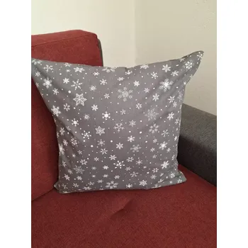 Povlak na dekorativní polštářek Povlak na polštář vánoční šedý