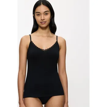 Dívčí tílko Feel of cotton spaghetti top černá vel.44- Triumph