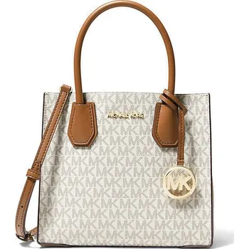 Michael Kors kabelka Mercer medium logo vanilla hnědá + doprava zdarma