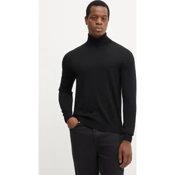 Pánský svetr Vlněný svetr Emporio Armani pánský, černá barva, s golfem, 8N1M43 1M67Z 8N1M43.1M67Z 99X, vel. 54