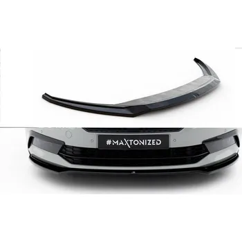PC tuning Maxton Design spoiler pod přední nárazník ver.2 pro Škoda Superb Mk3, černý lesklý plast ABS