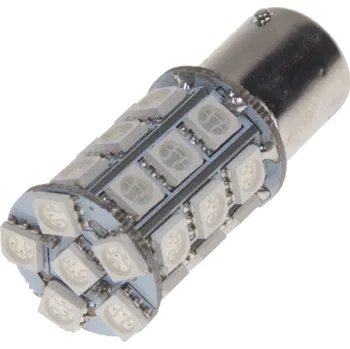 Autožárovka LED BA15s oranžová, 12V, 27LED/3SMD
