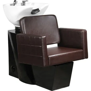 Kadeřnické křeslo Kadeřnický mycí box ANKARA - hnědý