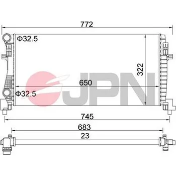 Chladič motoru Chladič, chlazení motoru JPN 60C9070-JPN