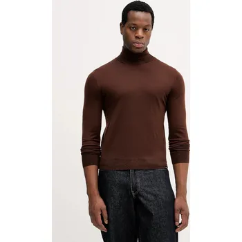 Pánský svetr Vlněný svetr Colmar pánský, hnědá barva, s golfem, 4485.4ZS 88X, vel. XL