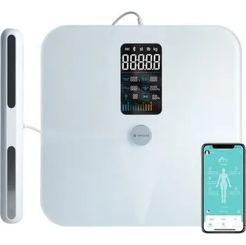 Měřič tělesného tuku Profesionální SMART váha s funkcí analýzy těla + mobilní aplikace, Bluetooth a LED displej