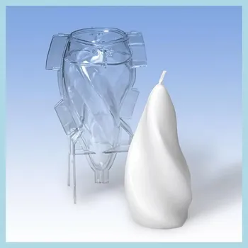 Výroba svíčky Polykarbonátová forma Spirálový plamen (forma na výrobu svíček)