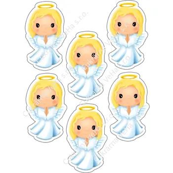 Jedlá dekorace na dort Fondánový list k vykrajovátku :¨"Andílek" 10x10 cm