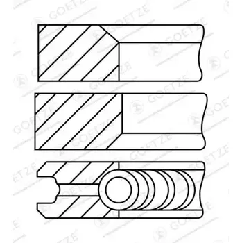 Blok motoru GOETZE ENGINE Sada pístních kroužků GEE 08-454300-00