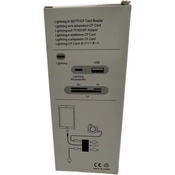 Čtečka paměťových karet Čtečka karet, adaptér Lightning / Iphone - SD / TF / CF Card, USB / USB-C