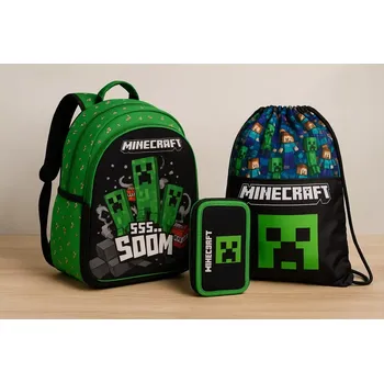 Školní sáček ŠKOLNÍ SADA MINECRAFT 3 KS