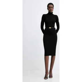 Dámské šaty Šaty Elisabetta Franchi černá barva, mini, přiléhavé, AM07B56E2 99X, vel. 38