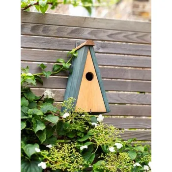 Hnízdní budka Dřevěná ptačí budka Pitched Roof Bird House