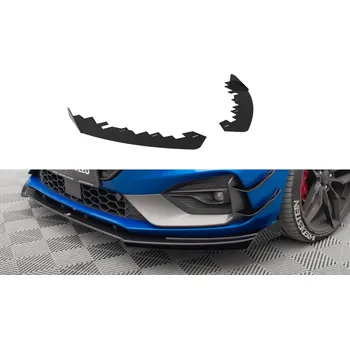 Tuning Maxton Design rohové spoilery pod přední nárazník pro Ford Focus ST Mk4, černý lesklý plast ABS