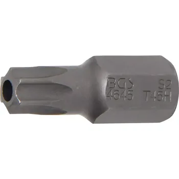 Příslušenství k nářadí Bit TORX, T45, 10 mm, délka 30 mm, s otvorem - B4645