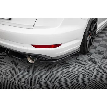 Tuning Maxton Design "Street Pro" boční difuzory pod zadní nárazník pro Volkswagen Jetta Mk7 GLI, plast ABS bez povrchové úpravy, černou linkou