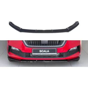 PC tuning Maxton Design spoiler pod přední nárazník ver.1 pro Škoda Scala, černý lesklý plast ABS
