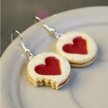 Náušnice CircusMind Sladké náušnice linecké se srdíčky S0519