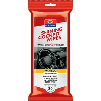 DR.MARCUS Shining Cockpit Wipes 30ks VANILLA - čistící ubrousky na plasty, DM234