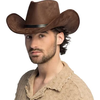 Karnevalový kostým Kovbojský klobouk Bronco hnědý