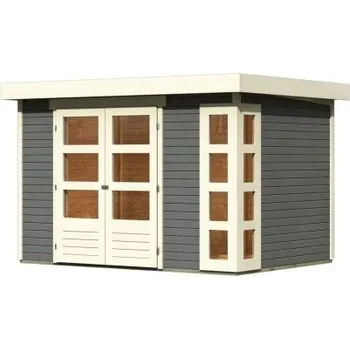 Zahradní domek KARIBU HOLZTECHNIK dřevěný domek KARIBU KERKO 4 (82929) terragrau LG2965