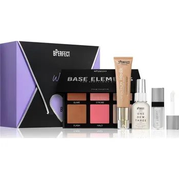 Bronzer BPerfect With Love Bundle BPerfect Bronze Boost Gel Drops tekutý bronzer 30 ml + BPerfect One Dew Three fixační sprej na make-up s hydratačním účinkem 30 ml + BPerfect Perfection Primer Illuminating rozjasňující podkladová báze 35 ml + BPerfect Base Eleme