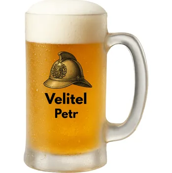 Sklenice Matný pivní korbel s potiskem – různé motivy